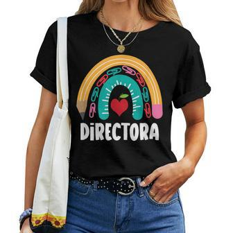 Directora Boho Rainbow For Spanish Latina Directora Women T-shirt - Monsterry