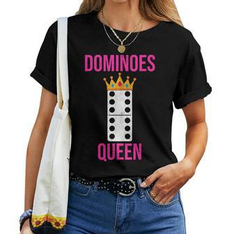 Dominoes Queen For Dominoes Lovers Distressed Women T-shirt | Mazezy