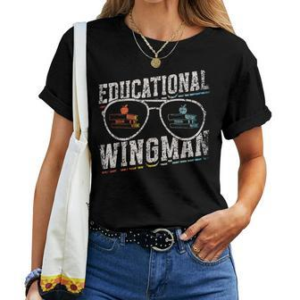 Educational Wingman Assisting Teacher Teaching Assistant Women T-shirt - Seseable
