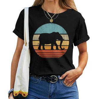 Elephant Retro Vintage 60S 70S Sunset Mammal Zoo Animal Men Women T-shirt - Monsterry CA