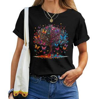 Enchanted Butterfly Tree Women T-shirt - Monsterry AU