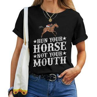 Equestrian Jockey Quarter Horse Racing Women T-shirt - Monsterry UK