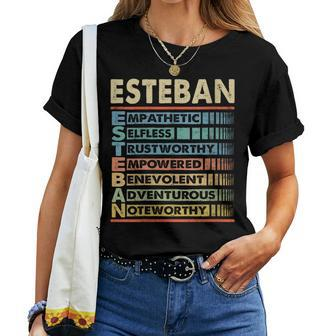 Esteban Family Name Esteban Last Name Team Women T-shirt - Seseable