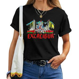 Excalibur Las Vegas Hotel Casino Retro Vintage Women T-shirt - Monsterry