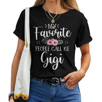 My Favorite People Call Me Gigi Floral Mother's Day Women T-shirt - Monsterry