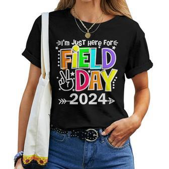 Field Day Teacher I'm Just Here For Field Day 2024 Women T-shirt - Seseable