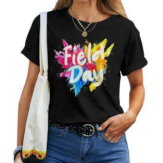 Field Trip Vibes Field Day Fun Day Colorful Teacher Student Women T-shirt - Seseable