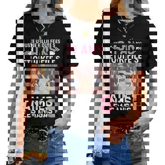 Fille Majeure Enfin 18 Ans J'aime Les Animés Et Les Mangas T-shirt femme - Cadeauxyz