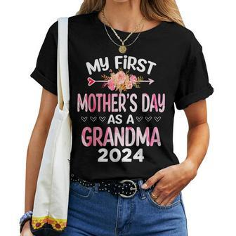 My First Mother's Day As A Grandma 2024 Mother's Day Women T-shirt - Thegiftio UK