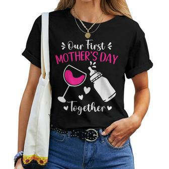 Our First Together Matching First Time Mom Women T-shirt - Seseable