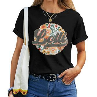 Floral Lolli Retro Groovy Mother's Day Birthday Women T-shirt - Seseable