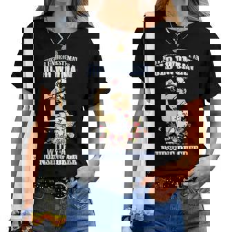Flower Never Underestimate An Old Woman With A T Women T-shirt - Thegiftio UK