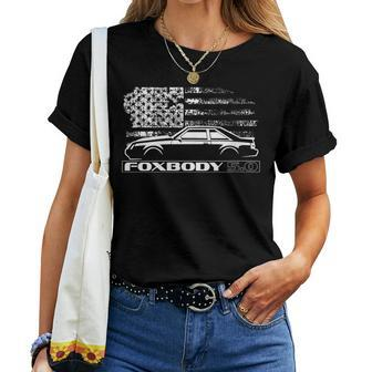 Foxbody Foxbody 50 American Flag Foxbody Stang Women T-shirt - Monsterry