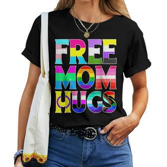 Free Mom Hugs Rainbow Flag Lgbtq Pride Month Cute Trans Women T-shirt - Seseable