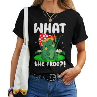 What The Frog Aesthetic Mushroom Frog Women T-shirt - Monsterry UK