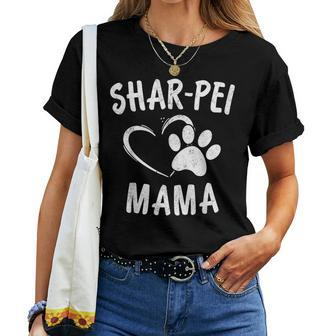 Fun Shar Pei Mama Pet Lover Apparel Dog Shar-Peis Mom Women T-shirt - Monsterry UK