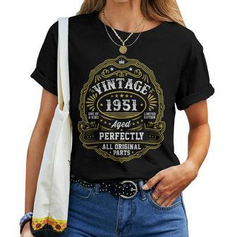 73Rd Birthday 73 Years Old Bday Vintage 1951 Women T-shirt - Monsterry CA