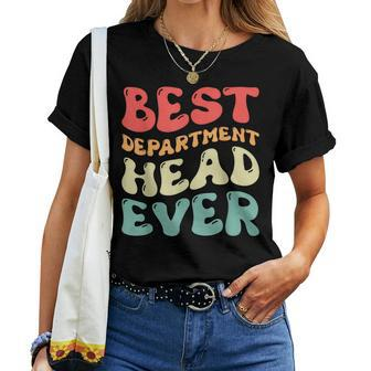 Best Department Head Ever Vintage Groovy Women Women T-shirt - Monsterry CA