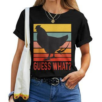 Chicken Butt Guess What Retro Vintage Chicken Thigh Women T-shirt - Monsterry CA