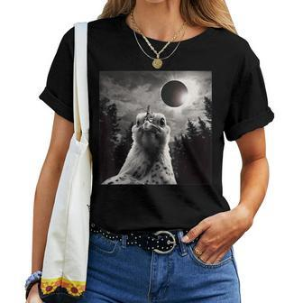Chicken Selfie With Total Solar Eclipse 2024 Women T-shirt - Monsterry UK