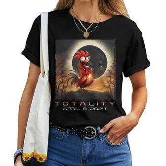 Chicken Total Solar Eclipse Women T-shirt | Mazezy