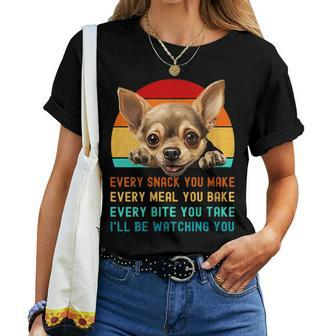 Chihuahua Dog Mom Dad Mama Present Every Snack U Make Women T-shirt | Mazezy DE