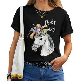 Derby Day 2024 Fascinator Hat Horse Racing Lover Women T-shirt | Mazezy