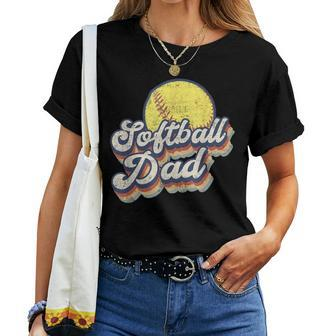Fathers Day Softball Dad From Daughter Son Wife Women T-shirt - Monsterry DE