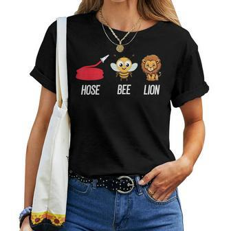 Hose Bee Lion Firefighter Animal Lover Women T-shirt - Monsterry CA
