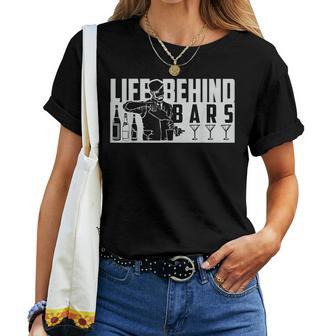 Life Behind Bars And Bartender Women T-shirt - Monsterry UK