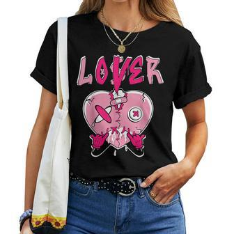 Loser Lover Pink Drip Heart Matching For Women Women T-shirt - Monsterry