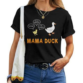 Mama Duck T Mom Of 1 Duckling Mom Life Women T-shirt - Monsterry UK