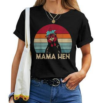 Mama Hen Chicken Mom Chicken Pajamas Retro Women T-shirt - Seseable