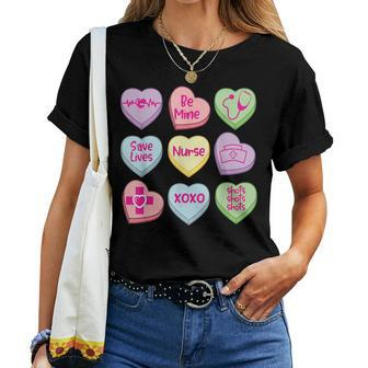 Nurse Conversation Hearts Valentines Day Kid Women T-shirt - Monsterry DE