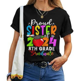 Proud Sister Of A Class Of 2024 8Th Grade Graduate Women T-shirt - Seseable