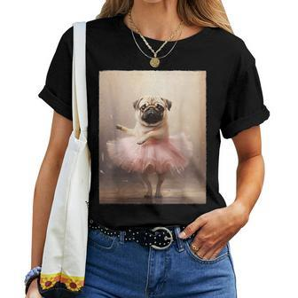 Pug Dancing Cute Pug Girls Pug Lover Pug Women T-shirt | Mazezy UK