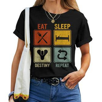 Retro For Eat Sleep Destiny Repeat Women T-shirt - Monsterry UK