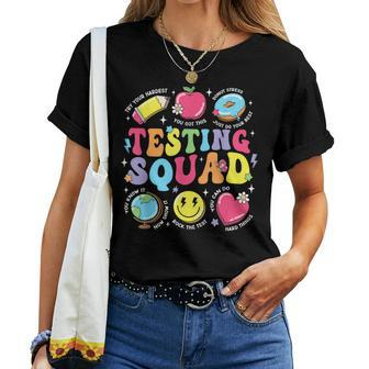 Teacher Test Day Motivational Teacher Testing Squad Women T-shirt | Mazezy AU