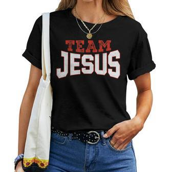 Team Jesus Christian Faith Pray God Religious Women T-shirt - Seseable
