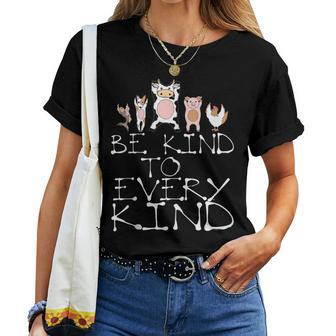 Vegan Love Animals Be Kind To Every Kind Women T-shirt - Monsterry UK