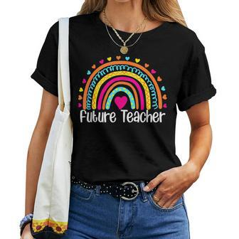 Future Teacher Rainbow Teaching School Youth Girls Women T-shirt - Seseable