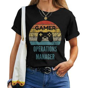Gamer Operations Manager Vintage 60S 70S Gaming Women T-shirt - Monsterry DE
