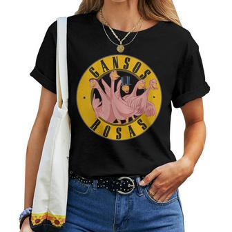 Gansos Rosas Women T-shirt - Monsterry