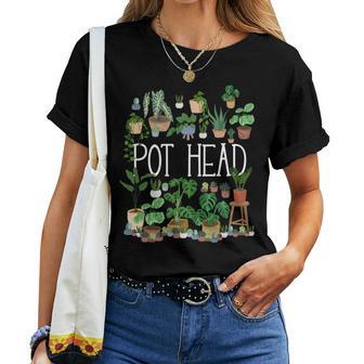 Gardening Potted Plant Lover Pot Head Gardener Garden Women T-shirt - Monsterry CA