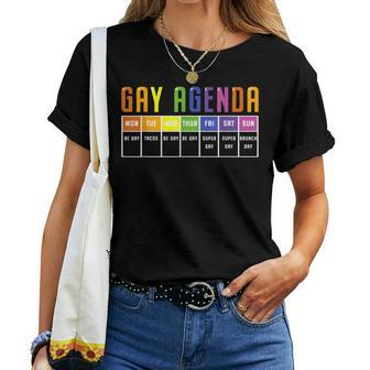 Gay Agenda Lgbtq Rainbow Flag Pride Month Ally Support Women T-shirt - Monsterry AU