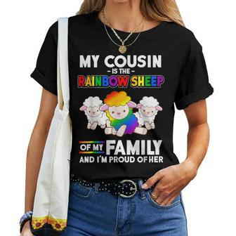 Gay Pride Week My Cousin Is Rainbow Sheep Of Family Women T-shirt - Monsterry UK