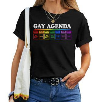 The Gay Weekly Agenda Lgbt Pride Rainbow Women T-shirt - Monsterry DE