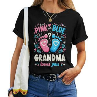 Gender Reveal Party Grandma Baby Announcement Women T-shirt - Seseable