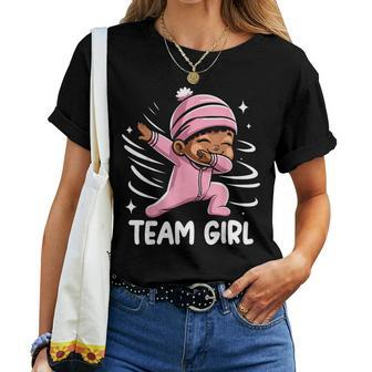 Gender Reveal Party Team Girl Baby Announcement Women T-shirt - Seseable
