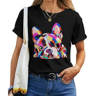 Geometric French Bulldog Dog Boy Girl Women T-shirt - Seseable